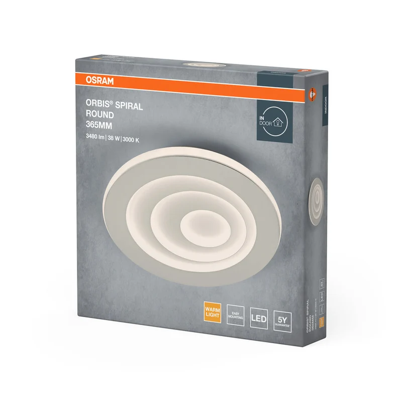 OSRAM ORBIS SPIRALE RONDE Plafonnier, blanc, 38W, 2400lm