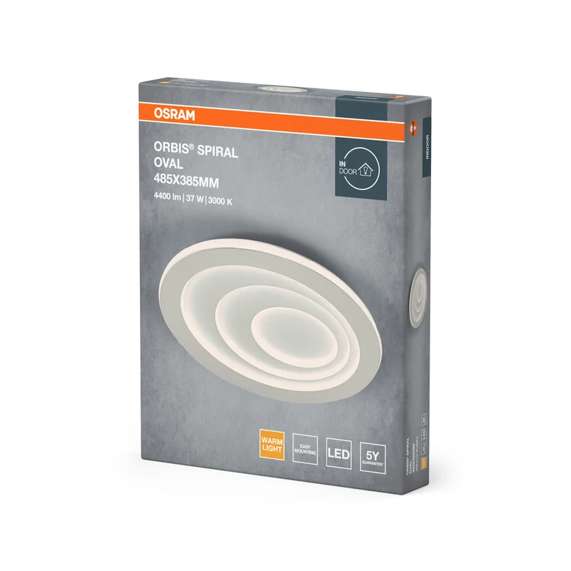 OSRAM ORBIS SPIRAL OVAL plafonnier, blanc, 37W, 4000lm