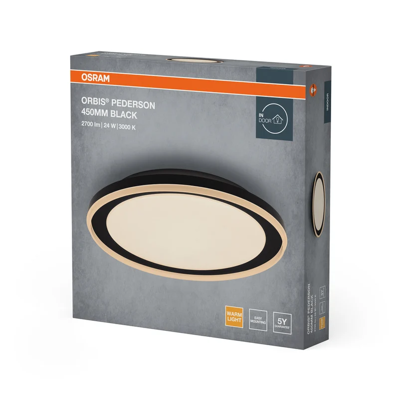 OSRAM ORBIS Pederson plafonnier 24W 450mm noir