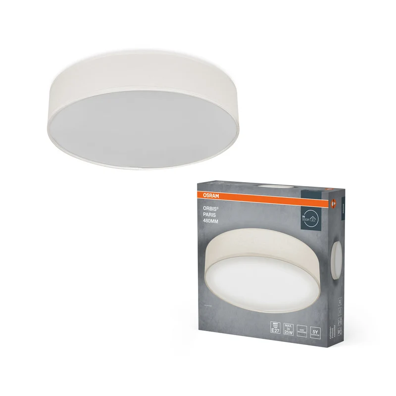 OSRAM ORBIS PARIS Plafonnier 480mm, beige, 3xE27
