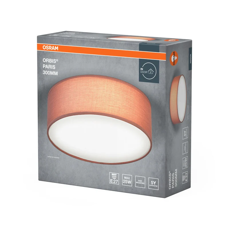 OSRAM ORBIS PARIS Plafonnier 300mm, marron, E27