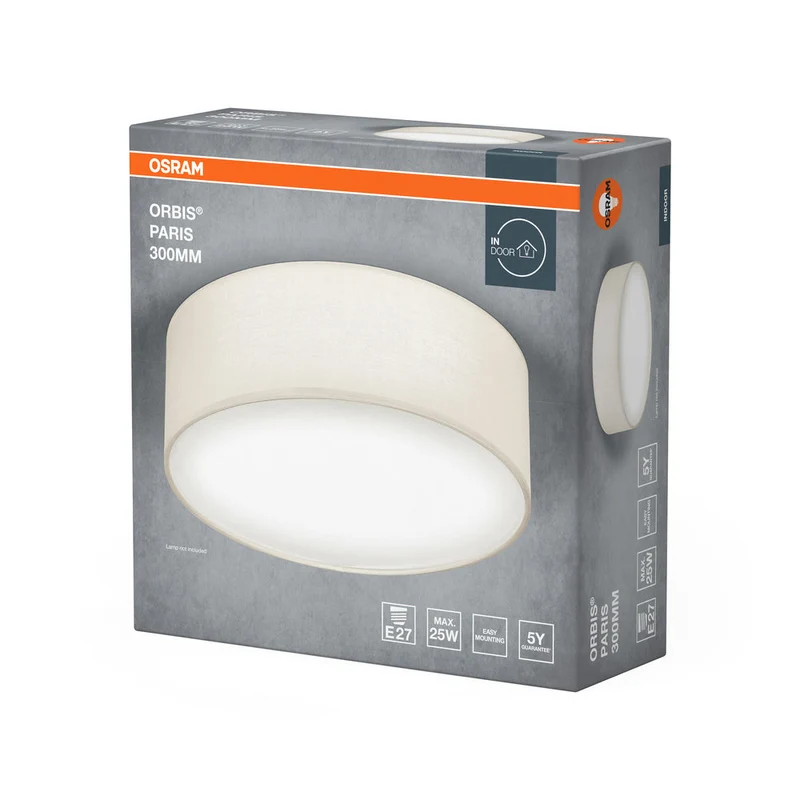 OSRAM ORBIS PARIS Plafonnier 300mm, beige, E27