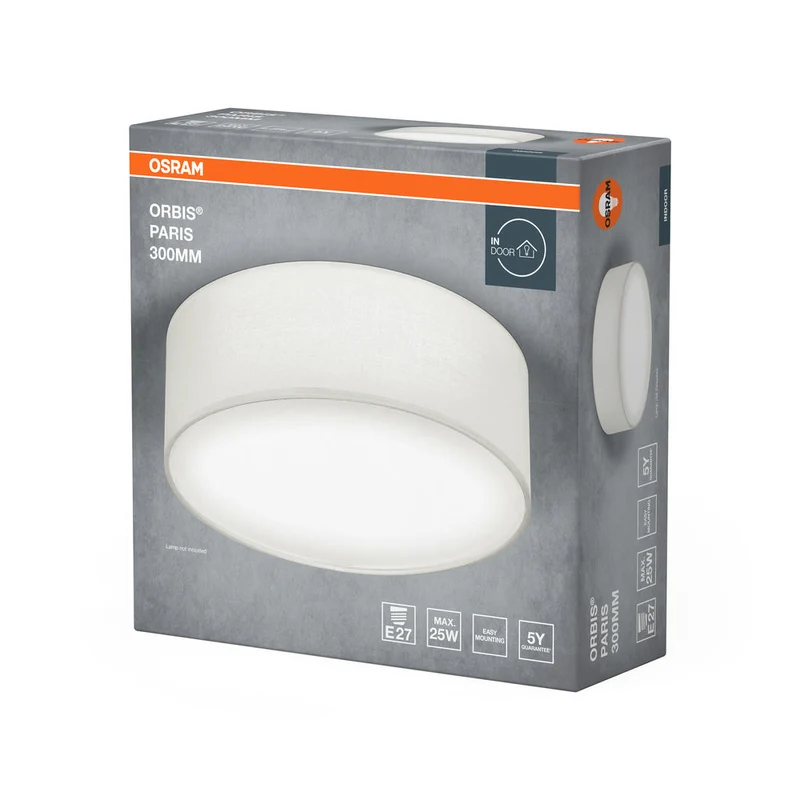 OSRAM ORBIS PARIS Plafonnier 300mm, blanc, E27