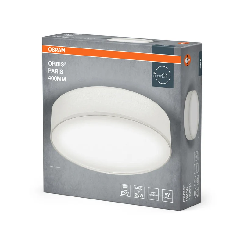 OSRAM ORBIS PARIS Plafonnier 400mm, blanc, 2xE27