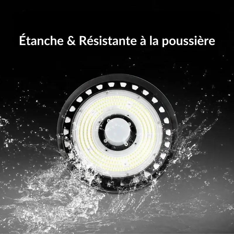 Suspension Industrielle UFO 100W 160lm/W avec Détecteur de mouvement