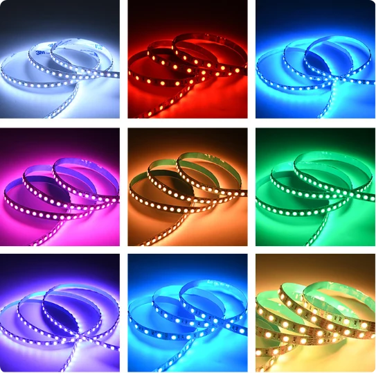 6MM Wide SMD5050 RGB LED Strip Light - DC12V | 60 LEDs/M | 6mm PCB | Non-Waterproof | for Mirror, Kitchen Cabinet, Bedroom | 5/50M