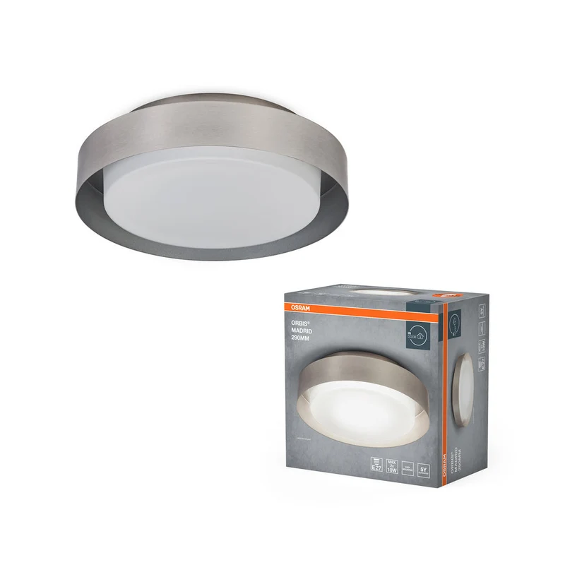 OSRAM ORBIS MADRID Plafonnier 290mm, Nickel, E27