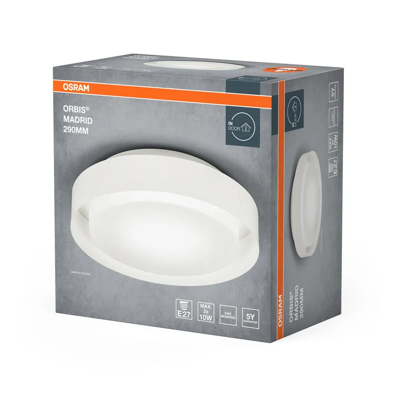 OSRAM ORBIS MADRID Plafonnier 290mm, blanc, E27