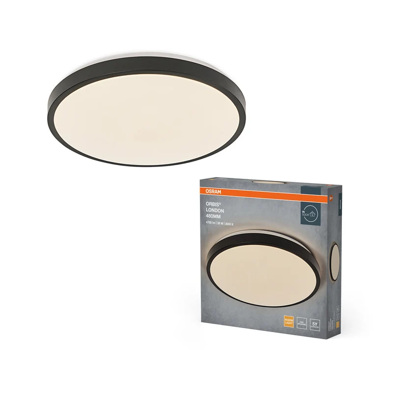 OSRAM ORBIS LONDON Plafonnier, noir, 36W, 4150lm