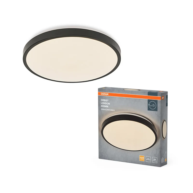 OSRAM ORBIS LONDON Plafonnier, noir, 24W, 2700lm