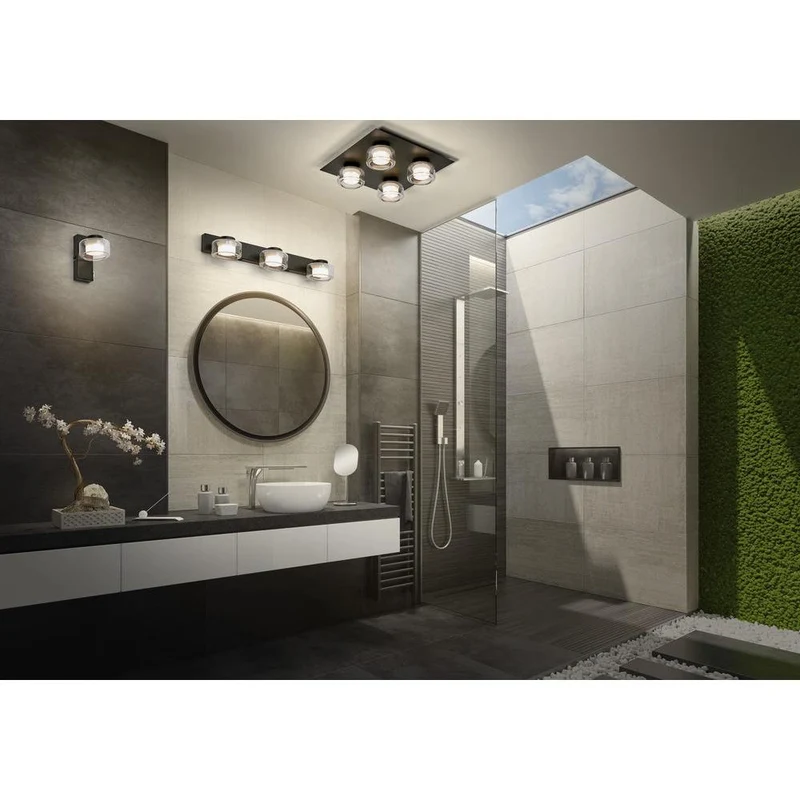 OSRAM ORBIS Flamme Applique murale de salle de bain 5.5W Click CCT IP44 noir