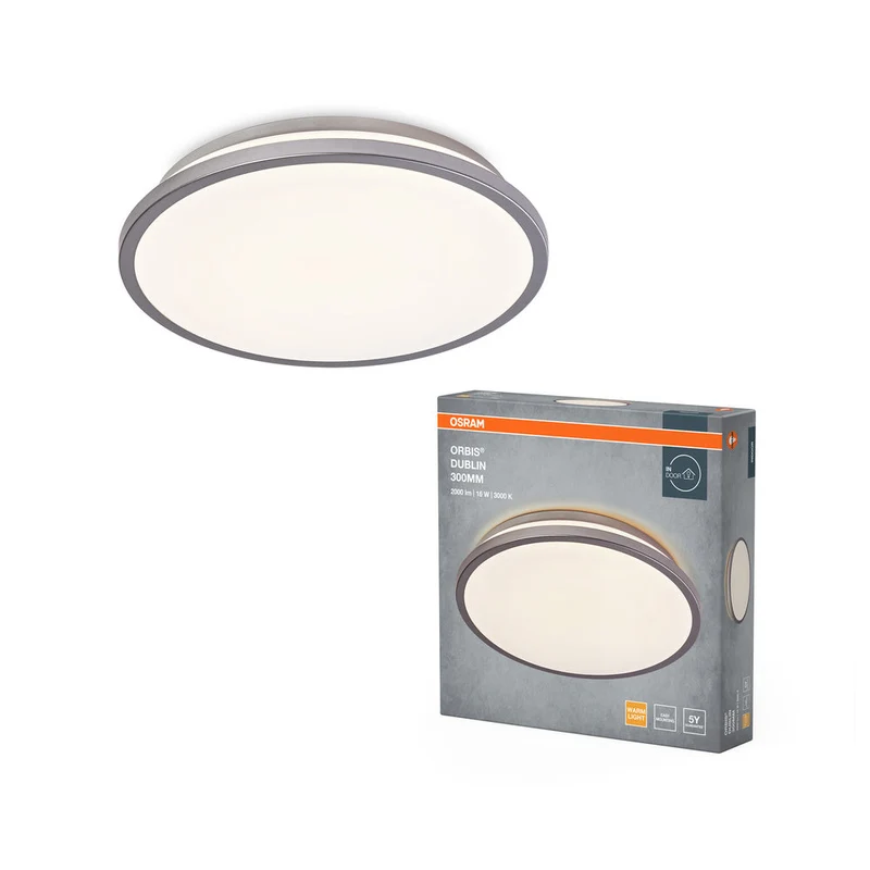 OSRAM ORBIS DUBLIN Plafonnier, argent, 16W, 2000lm