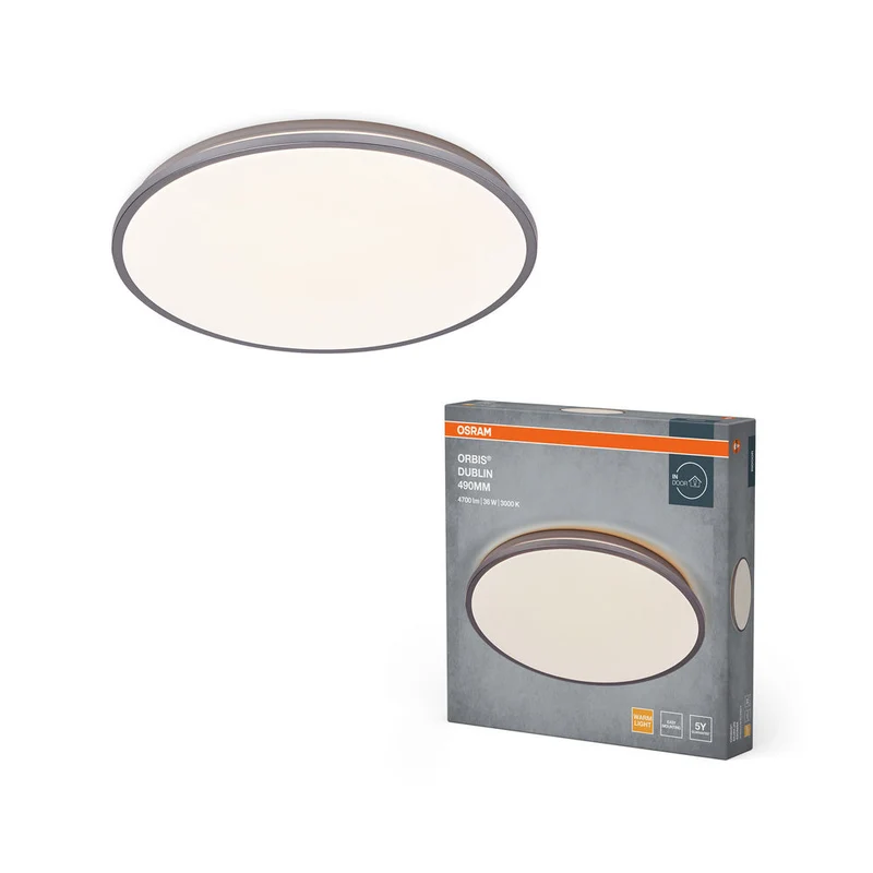 OSRAM ORBIS DUBLIN Plafonnier, argent, 36W, 4150lm