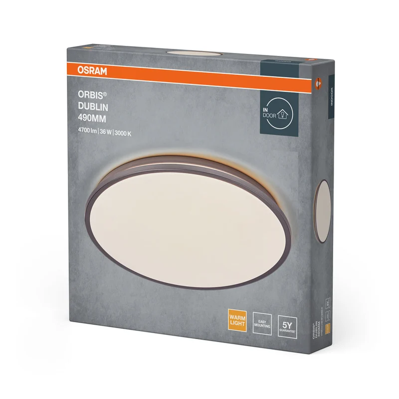 OSRAM ORBIS DUBLIN Plafonnier, argent, 36W, 4150lm