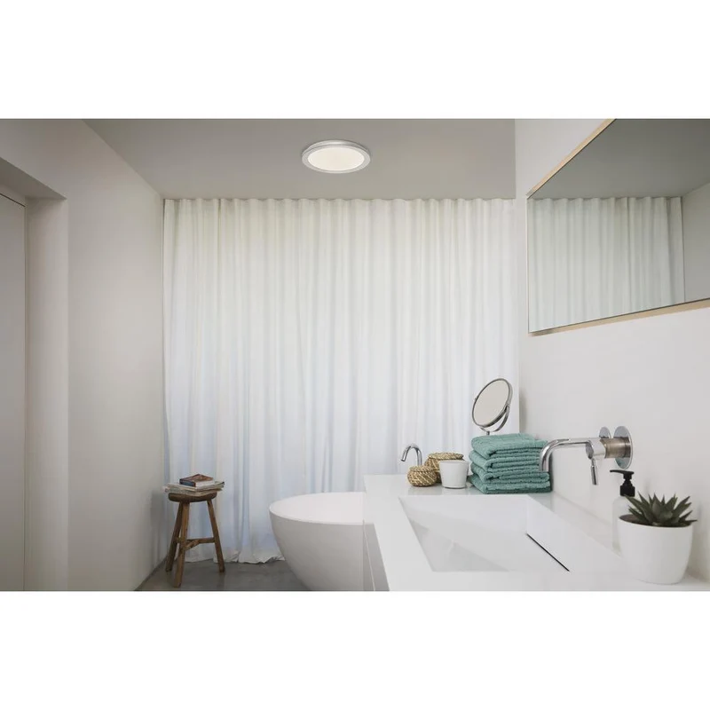 OSRAM ORBIS Disc Plafonnier de salle de bain 30cm 22W Click CCT IP44 Chrome