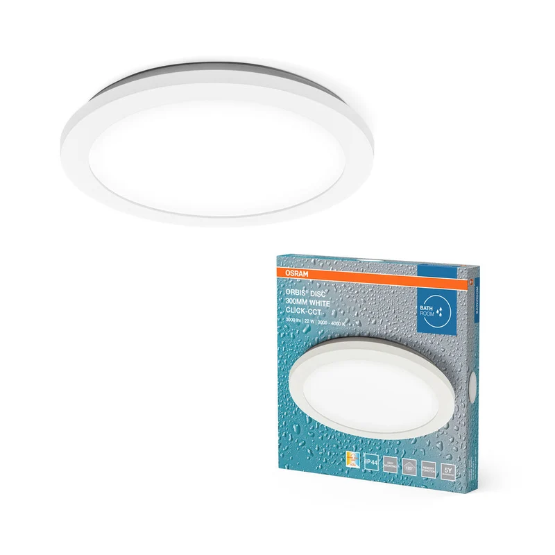 OSRAM ORBIS Disc Plafonnier de salle de bain 30cm 22W Click CCT IP44