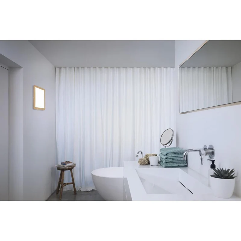 OSRAM ORBIS Disc Plafonnier de salle de bain 30x30cm 22W IP44 Décor bois