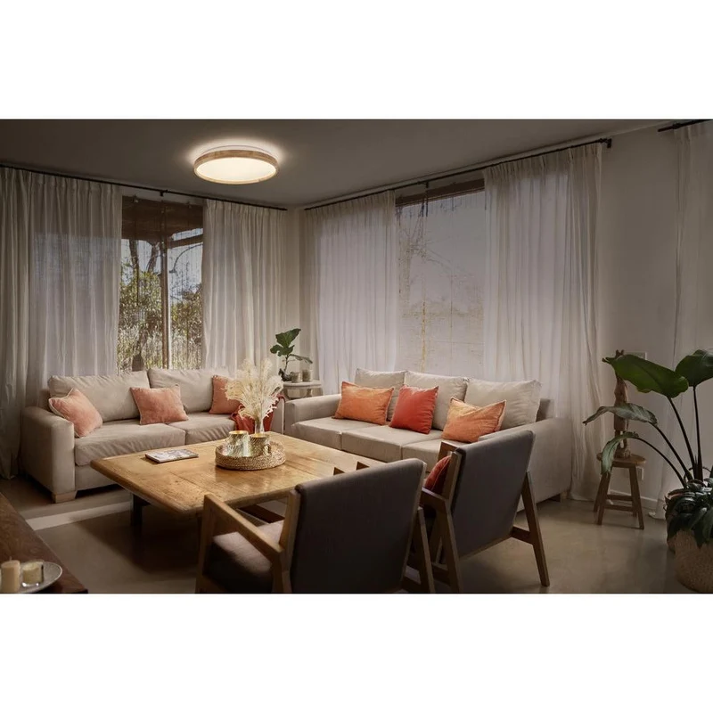 OSRAM ORBIS Alison plafonnier 36W dimmable Click-DIM 500mm décor bois