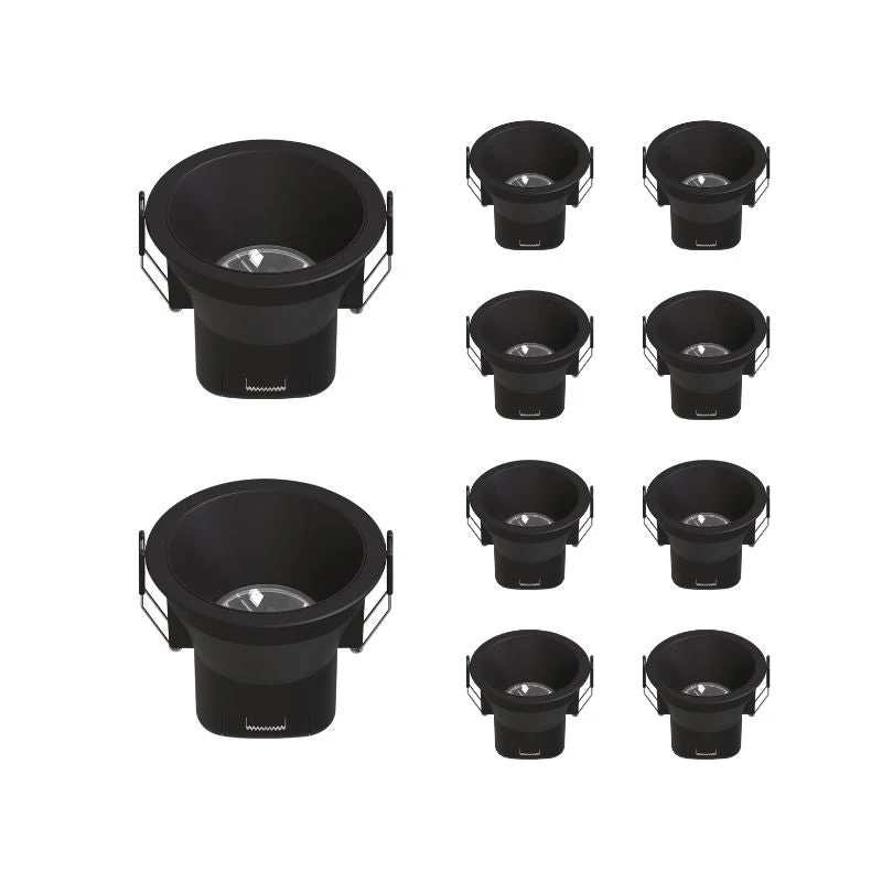 Spot LED Encastrable 9W IP44 Dimmable Noir CCT Ø85mm - 2700K/4000K - Pack de 10