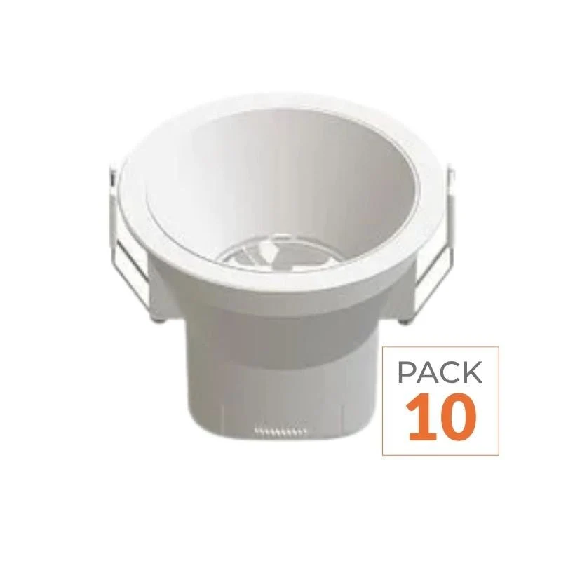 Spot LED Encastrable 9W IP44 Dimmable Blanc CCT Ø85mm - 2700K/4000K - Pack de 10