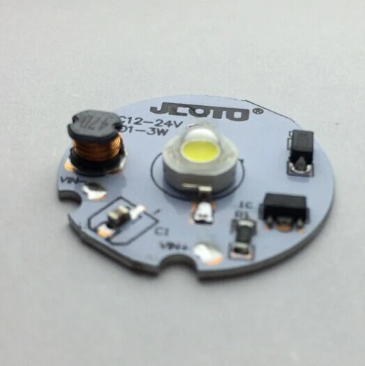 1W 3W DC12V-DC24V LED PCB Component 30mm Wide Round Board
