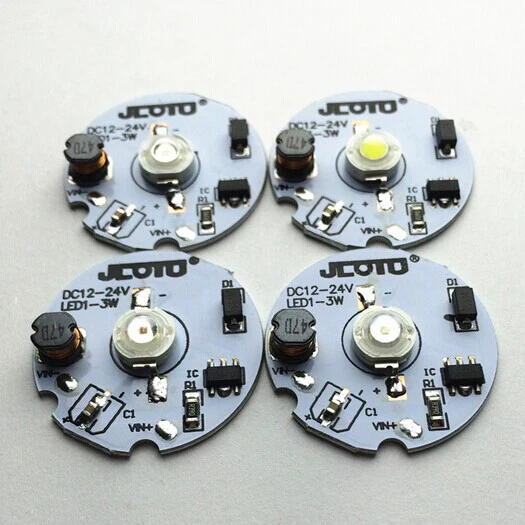 1W 3W DC12V-DC24V LED PCB Component 30mm Wide Round Board