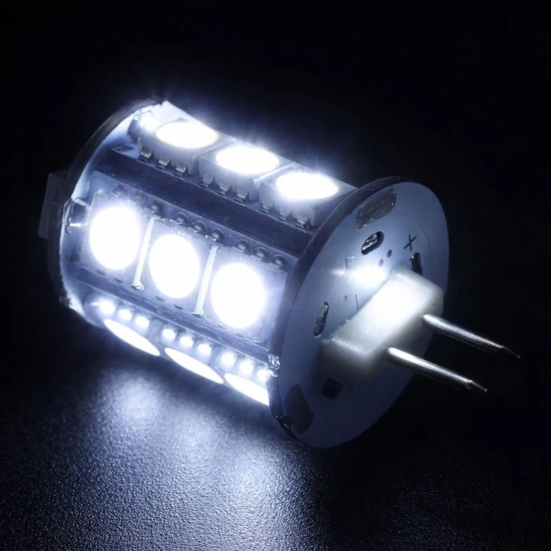 4 Pack 2 Watt (20Watt Equivalent) DC12V Tower type G4 Bi-pin base Lamps with 18 pcs Tri-Chip LED SMD5050