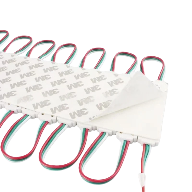 WS2811 RGBIC Addressable LED Module String Light, 20pcs/String, SMD5050, 75×15mm, 1.2W DC12V IP65 Waterproof Pixel LED Light for Outdoor Storefront & Channel Letter Signage (Controller & Power Supply Not Included)