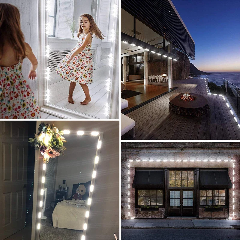SMD2835 LED Module String – 3 LEDs/Module | 1.5 W 130 lm | 60×13 mm | DC 12 V | IP65 Waterproof with Adhesive Tape | for Light Box & Channel Letter Signage (20-pcs/String)– 10000K / 6500K / 4000K / 3000K / Red / Green / Blue / Yellow / Pink