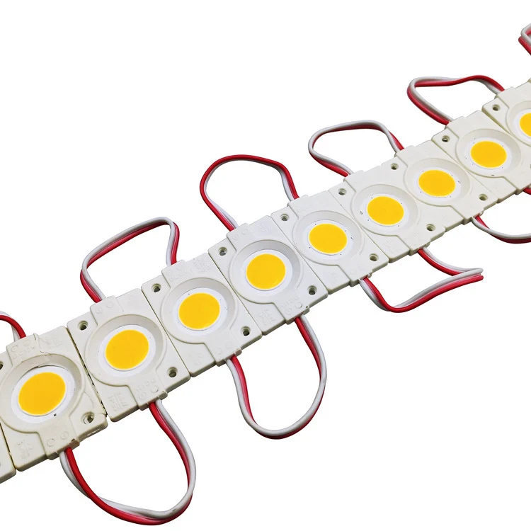 COB LED Module String Light, 20pcs/String, 1.5W 150LM, 46×30mm, DC12V IP65 Waterproof Sign Module with Adhesive Tape for Advertising Light Box & Channel Letters