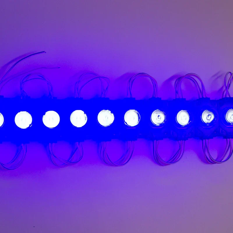 12V 1.5W LED Module with Lens, 20pcs/String, 150LM, IP65 Waterproof Sign Module for Light Box, Channel Letter, and Signage Backlighting – 6500K / 3000K / Red / Green / Blue / Yellow / Pink