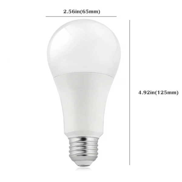 6 Pack 12Watt 1000LM G65 LED Bulb Light (75W Equivalent) E27 Screw Base 100-240V AC Non-dimmable 65mm White Light LED Globe