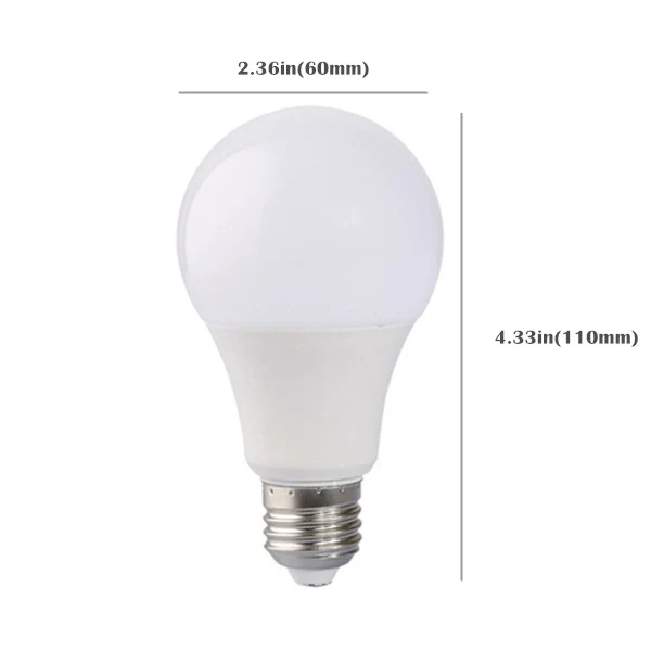 6 Pack 9Watt 750LM G60 LED Bulb Light (60W Equivalent) E27 Screw Base 100-240V AC Non-dimmable 60mm White Light LED Globe