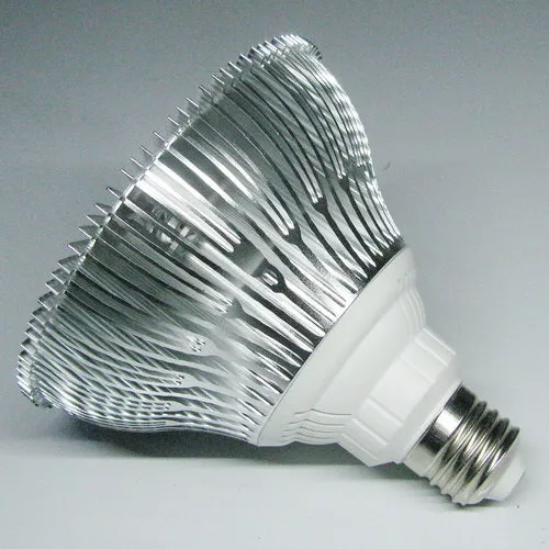 12W (12x1W) PAR38 LED Lamp with E27 Edison Screw Base 90W Equivalent 100-240V AC Silver Housing Indoor Type