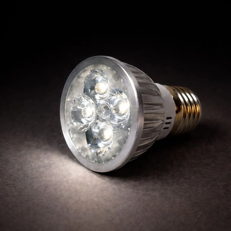 4Pack 3W(3x1W) 120V/220V AC LED Spotlight E27 Screw Base LED Light Bulb Aluminum Housing 30° Beam Angle