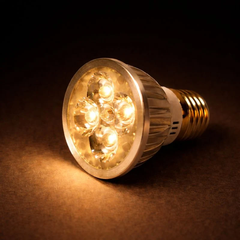 4Pack 3W(3x1W) 120V/220V AC LED Spotlight E27 Screw Base LED Light Bulb Aluminum Housing 30° Beam Angle