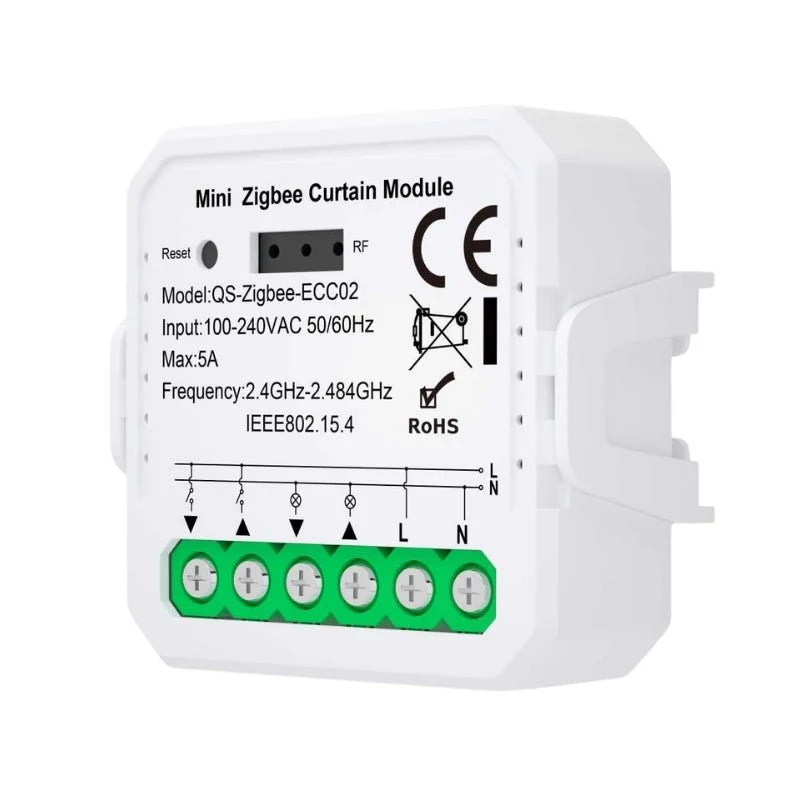 Module Interrupteur pour Volet Roulant Zigbee (2 pièces) + passerelle Zigbee