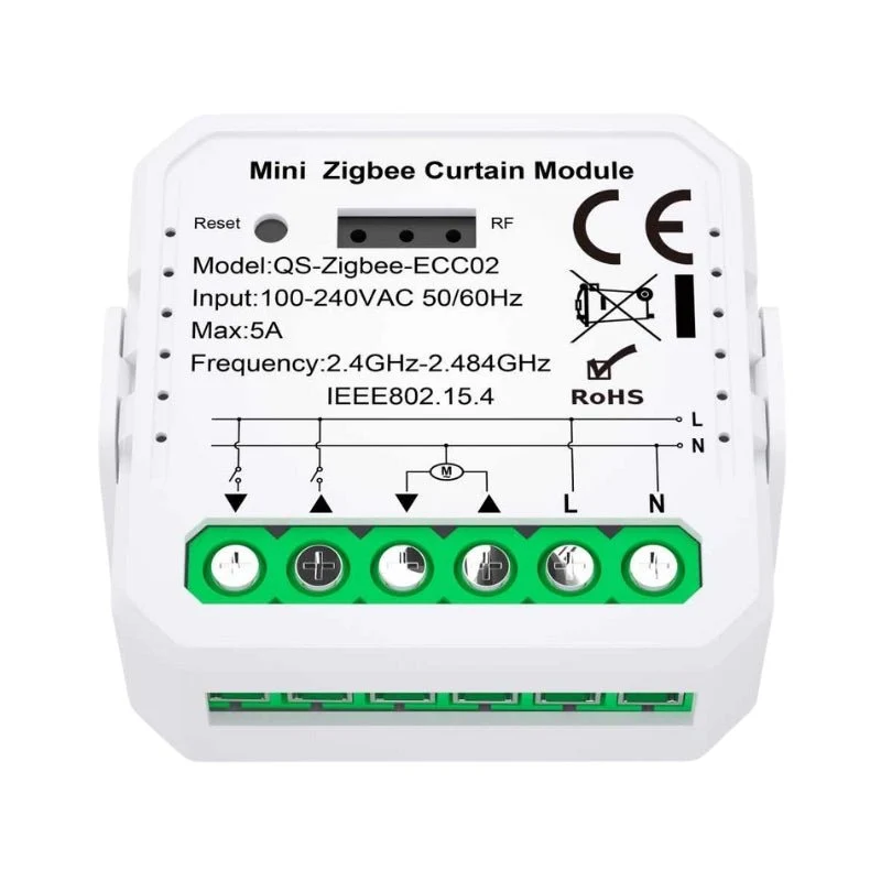 Module Interrupteur pour Volet Roulant Zigbee (2 pièces) + passerelle Zigbee