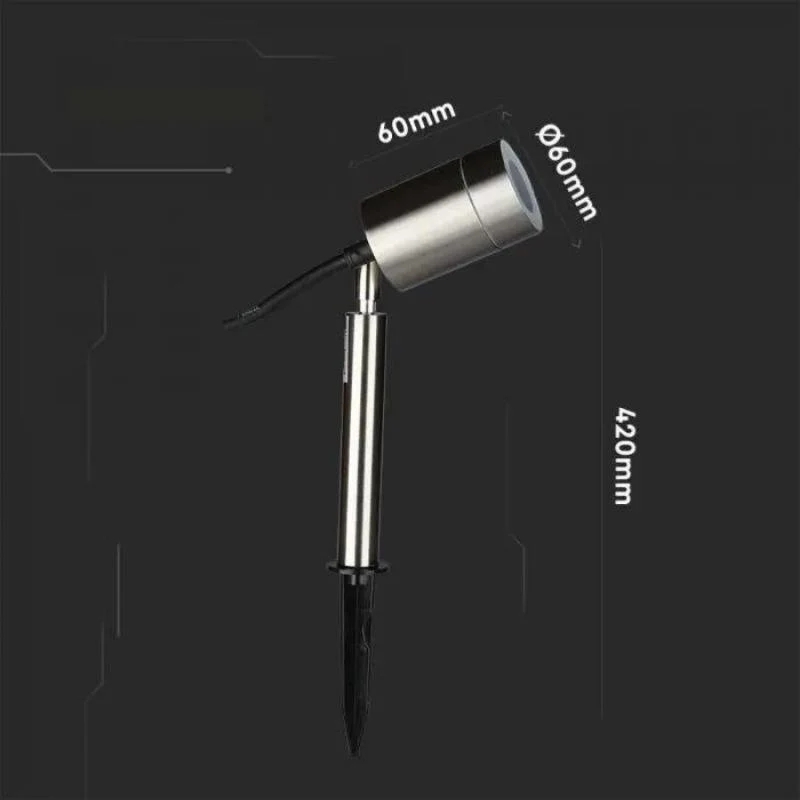 Spot Extérieur à Piquer Acier Inoxydable IP44 pour Ampoule GU10