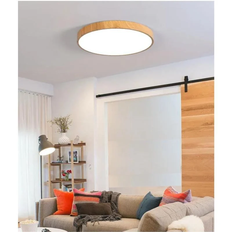 Plafonnier LED 24W Bois Chêne 38cm