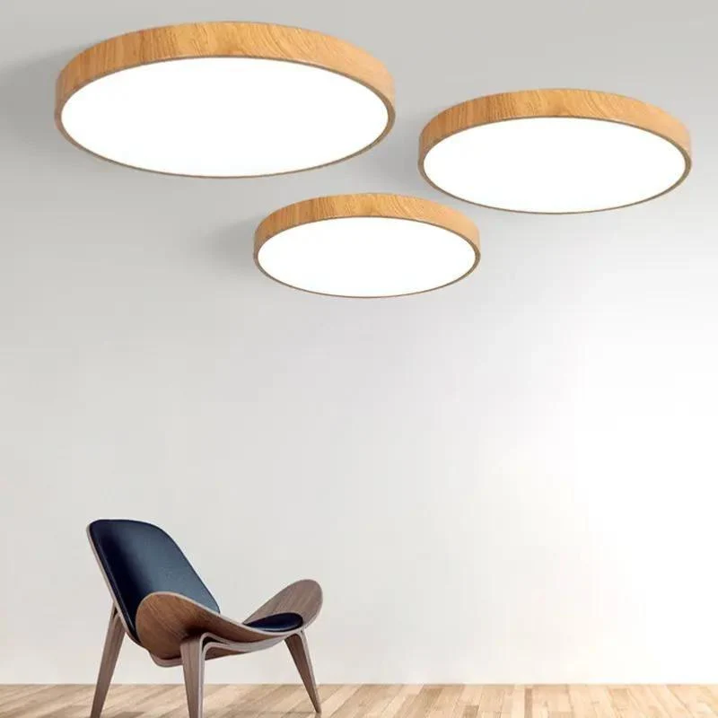Plafonnier LED 18W Bois Chêne 28cm