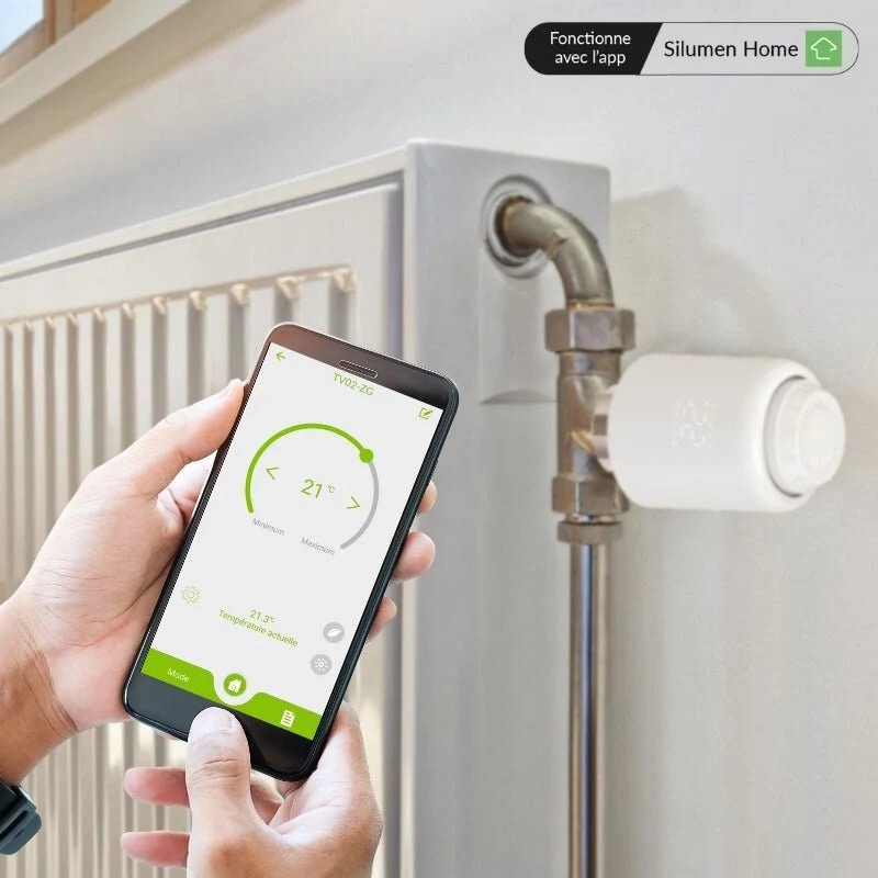 Kit de 2 Têtes Thermostatiques Connectées Universelle + Passerelle ZigBee