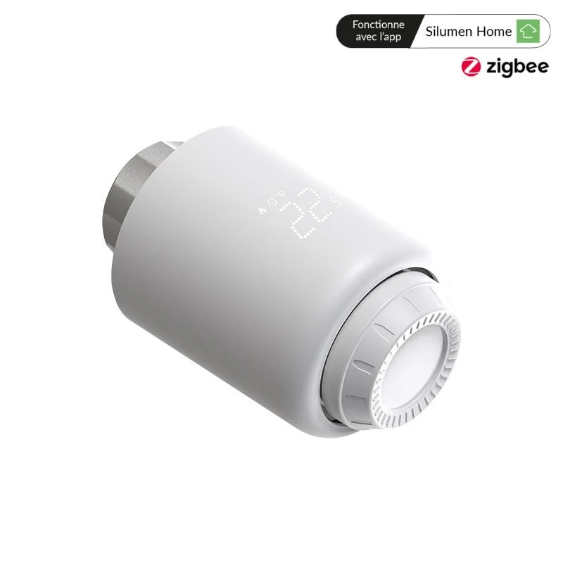Kit de 2 Têtes Thermostatiques Connectées Universelle + Passerelle ZigBee