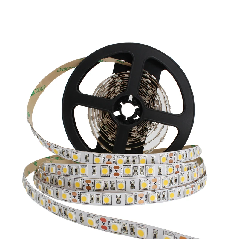 High CRI 90 LED Strip Lights, 5Meters (16.4ft) SMD5050-300, 60 LEDs 900LM Per Meter, DC 12V Dimmable Flexible LED Strips,10mm Wide Tape