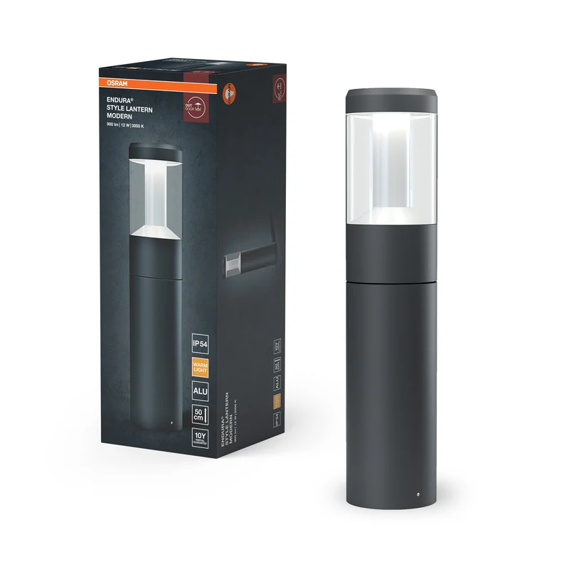 OSRAM LED pylône de jardin, lampe pour applications extérieures, blanc chaud, 110,0 mm x 500,0 mm, ENDURA STYLE LANTERN MODERN