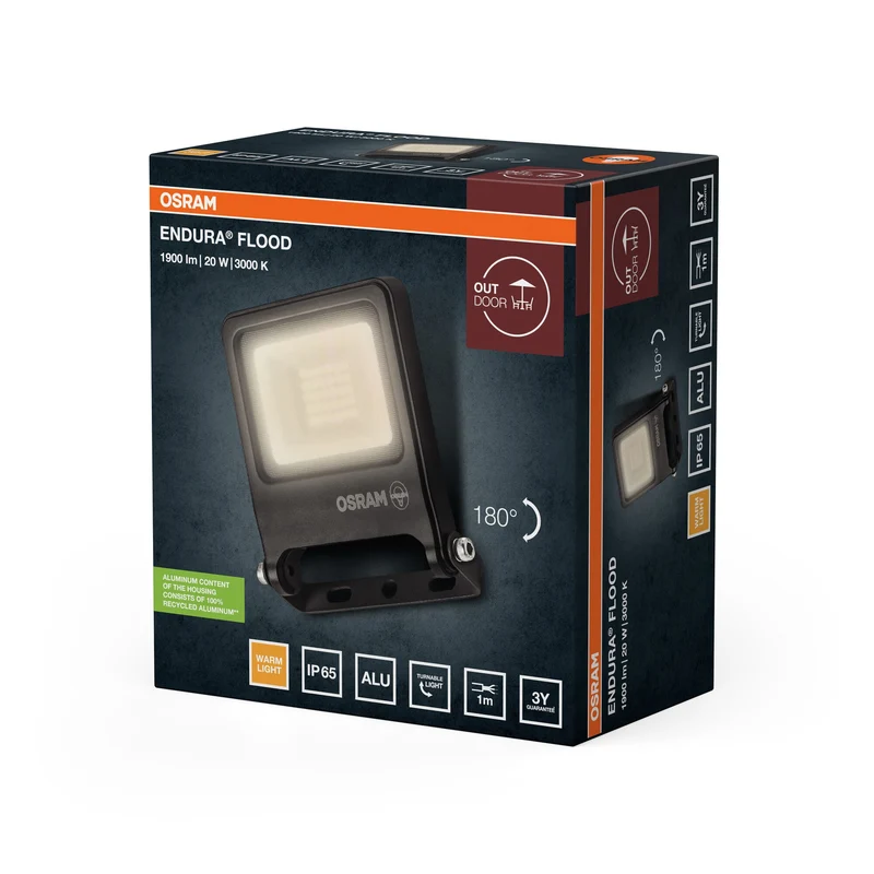 OSRAM ENDURA® projecteur LED 20W / 3000K blanc chaud