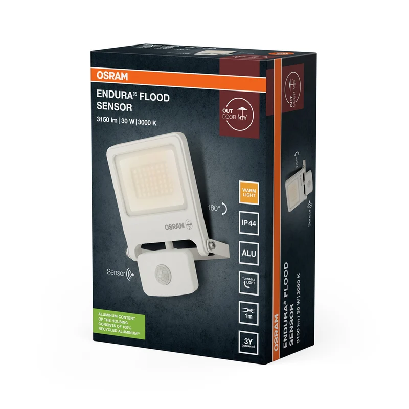 OSRAM ENDURA® projecteur LED avec capteur 30W / 3000K blanc chaud