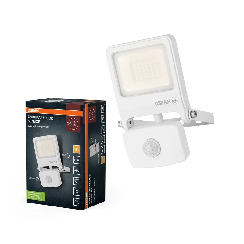 OSRAM ENDURA® projecteur LED avec capteur 20W / 4000K blanc froid