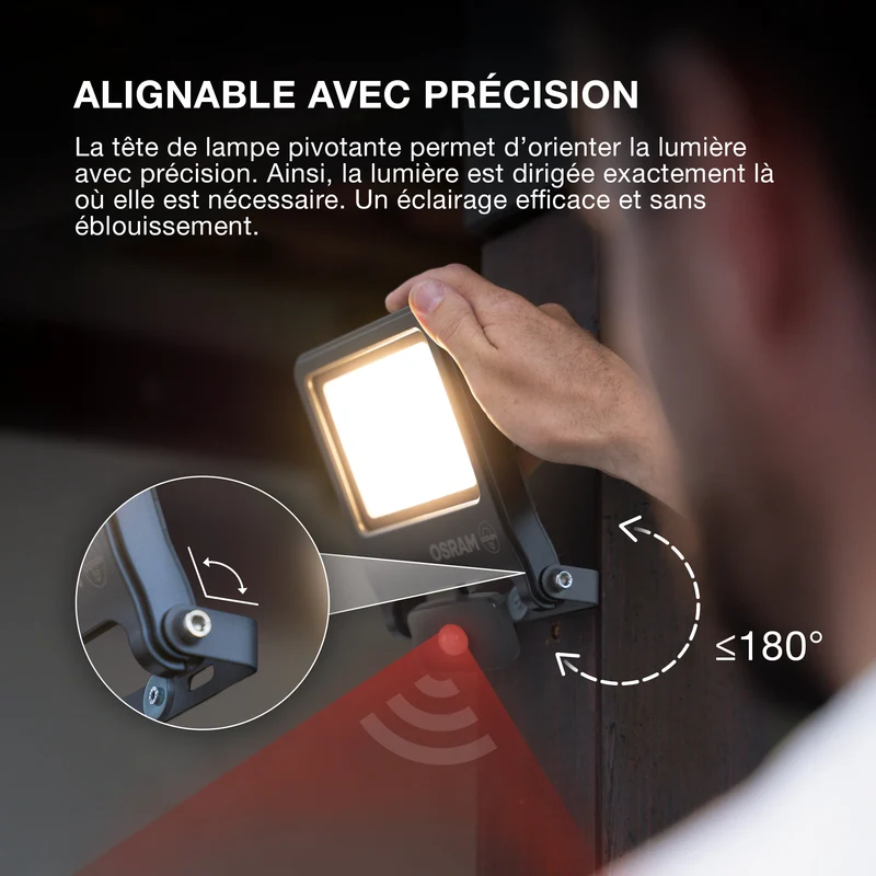 OSRAM ENDURA® FLOOD Capteur Blanc Chaud 50 W 3000 K WT