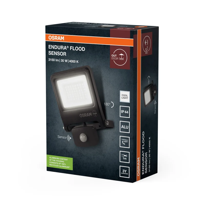 OSRAM ENDURA® projecteur LED avec capteur 30W / 4000K blanc froid